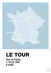 plakat: tour de france - heavenly blue