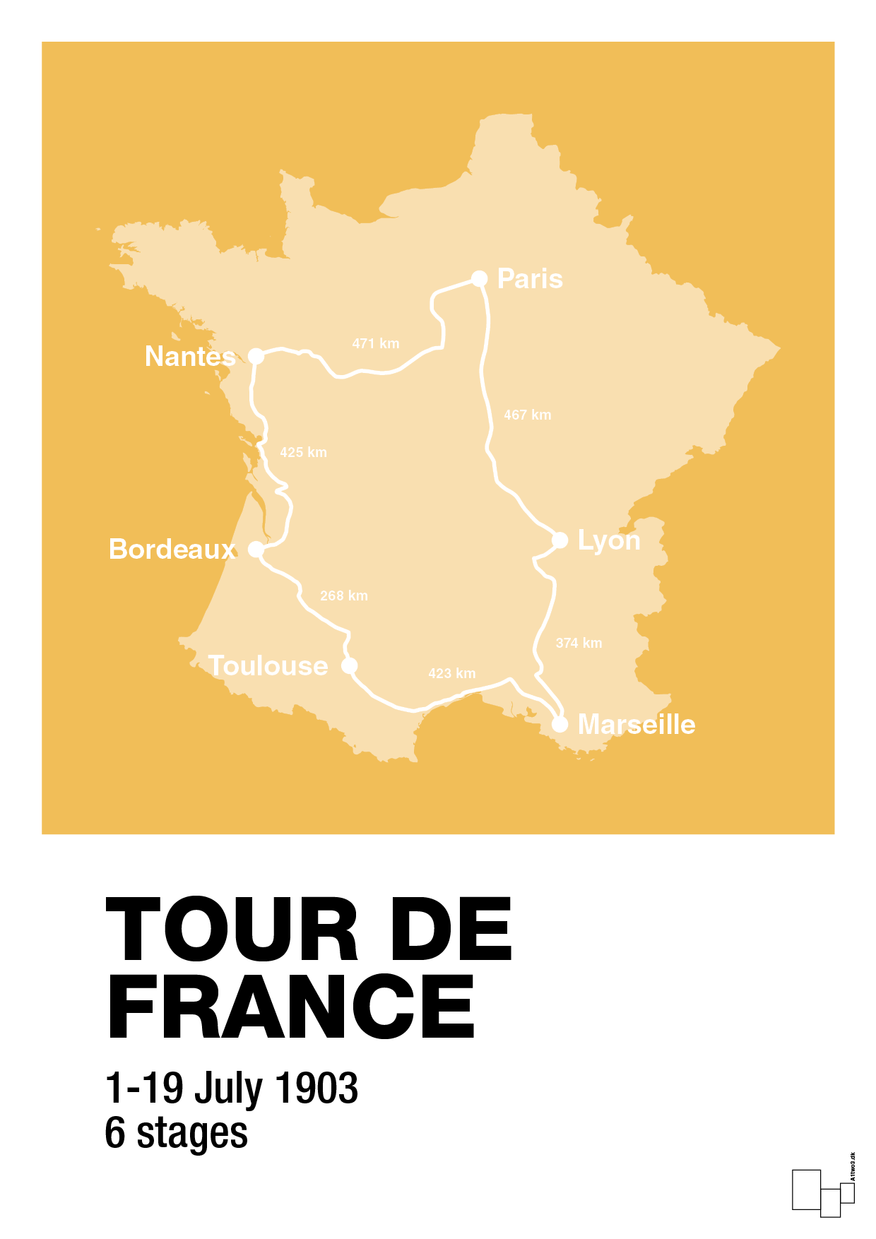 plakat: tour de france - honeycomb-Cykling-A1two3