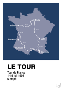 plakat: tour de france - lapis blue