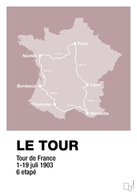 plakat: tour de france - light rose