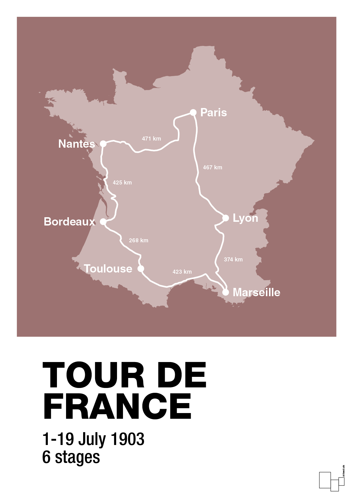 plakat: tour de france - plum-Cykling-A1two3