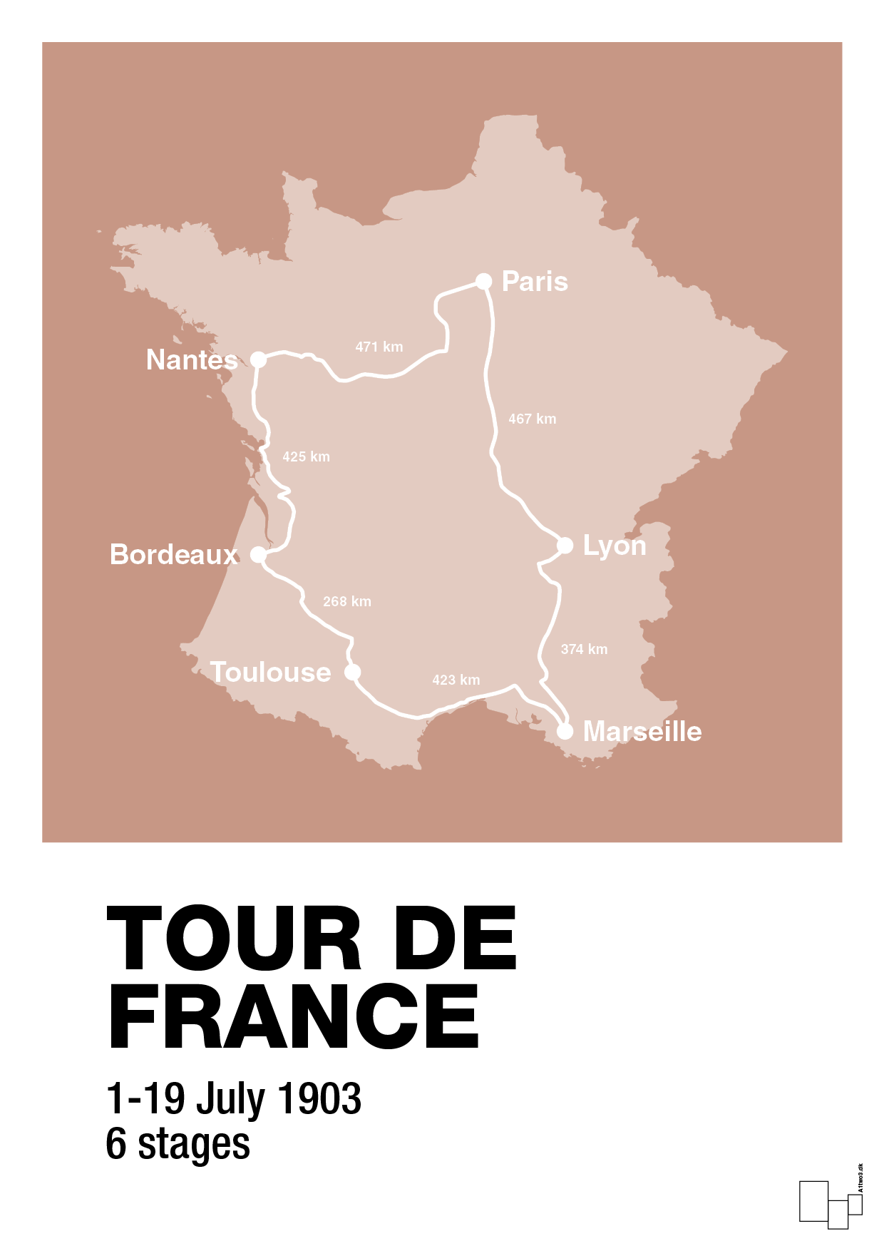 plakat: tour de france - powder-Cykling-A1two3