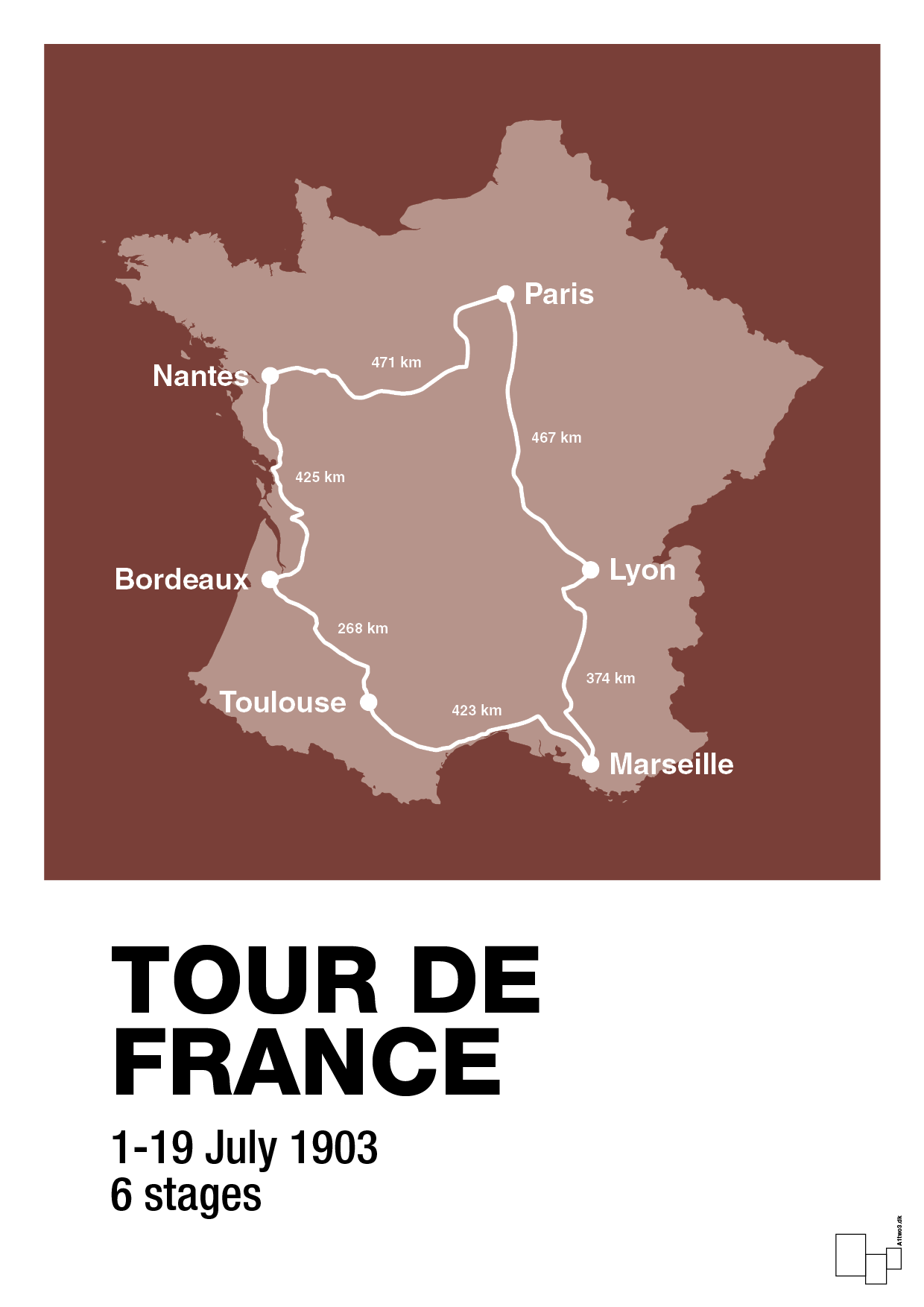 plakat: tour de france - red pepper-Cykling-A1two3
