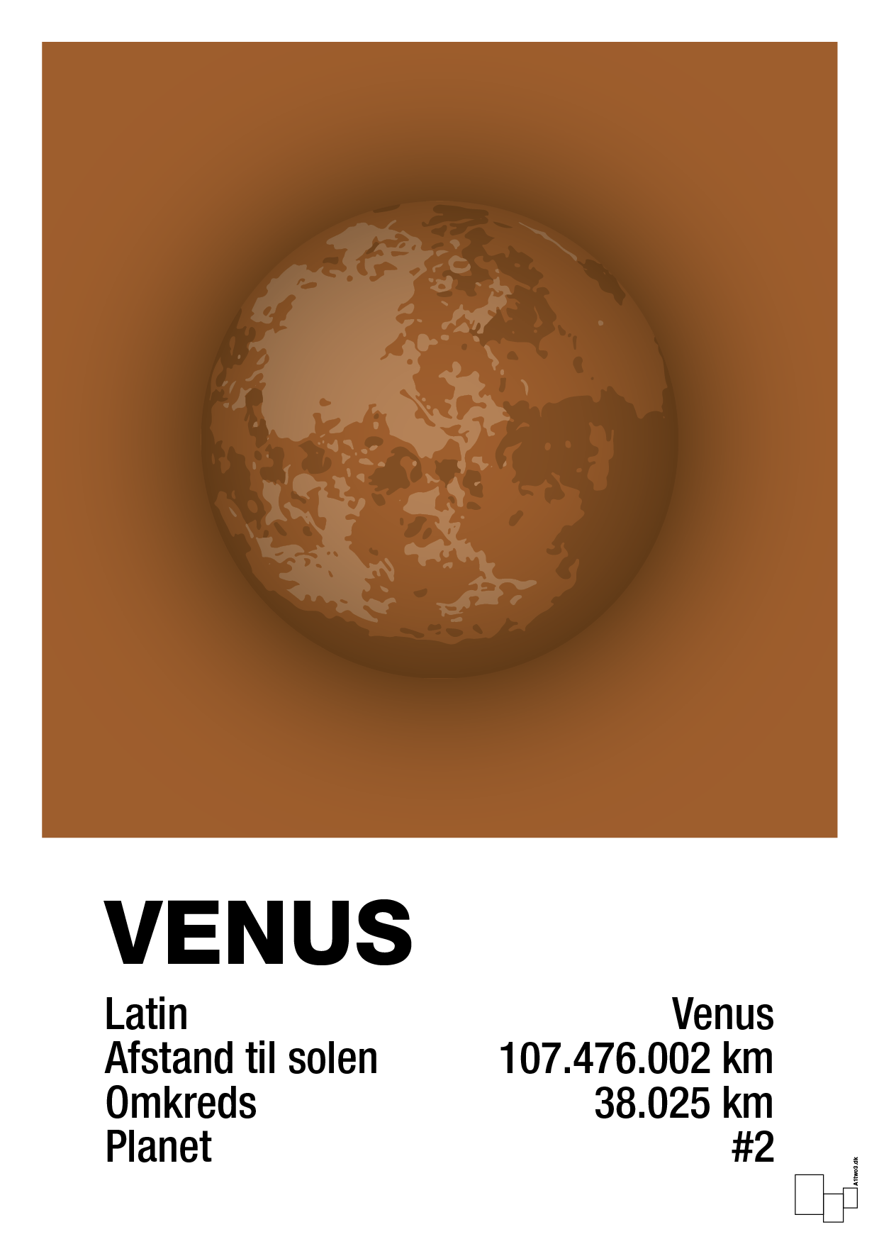 plakat: venus - cognac-Universet-A1two3