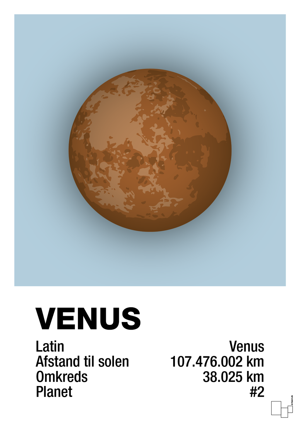plakat: venus - heavenly blue-Universet-A1two3