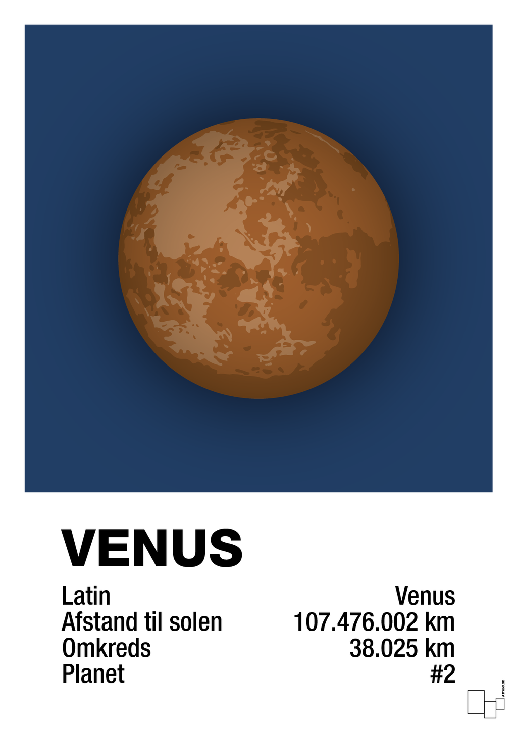 plakat: venus - lapis blue-Universet-A1two3