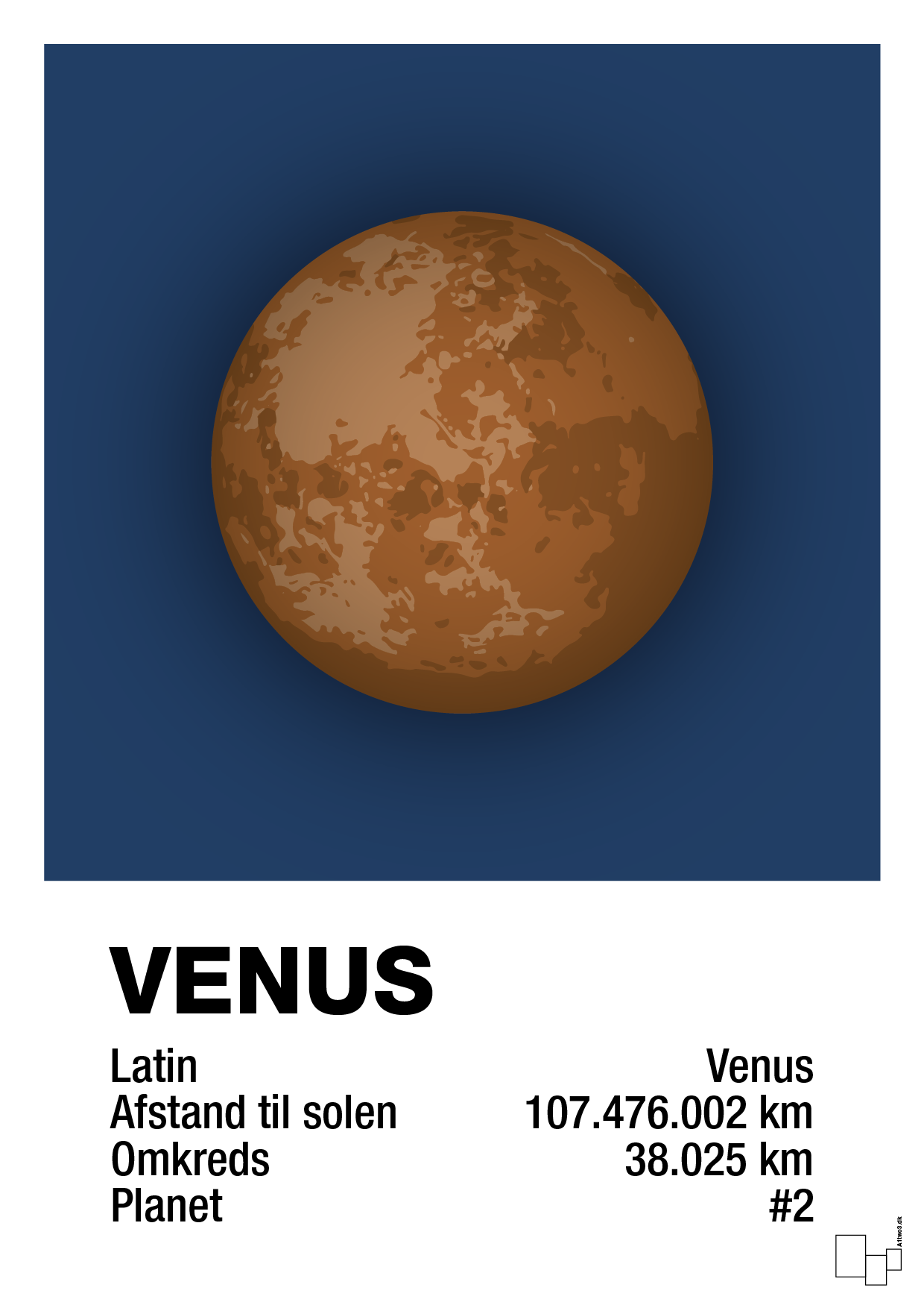 plakat: venus - lapis blue-Universet-A1two3