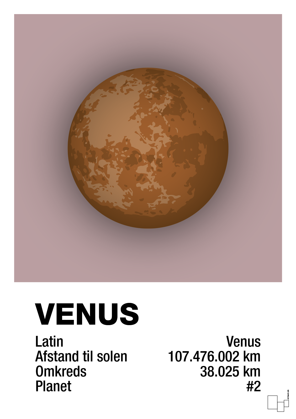 plakat: venus - light rose-Universet-A1two3