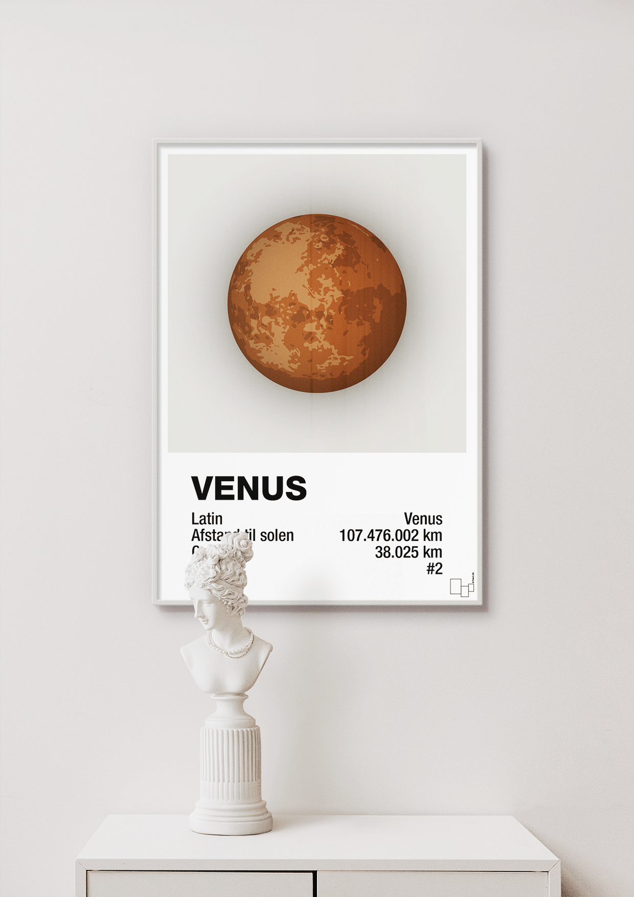 plakat: venus - graphic charcoal-Universet-A1two3