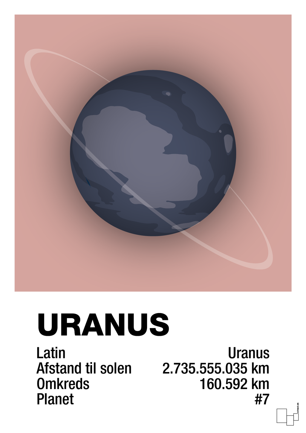 plakat: uranus - bubble shell-Universet-A1two3