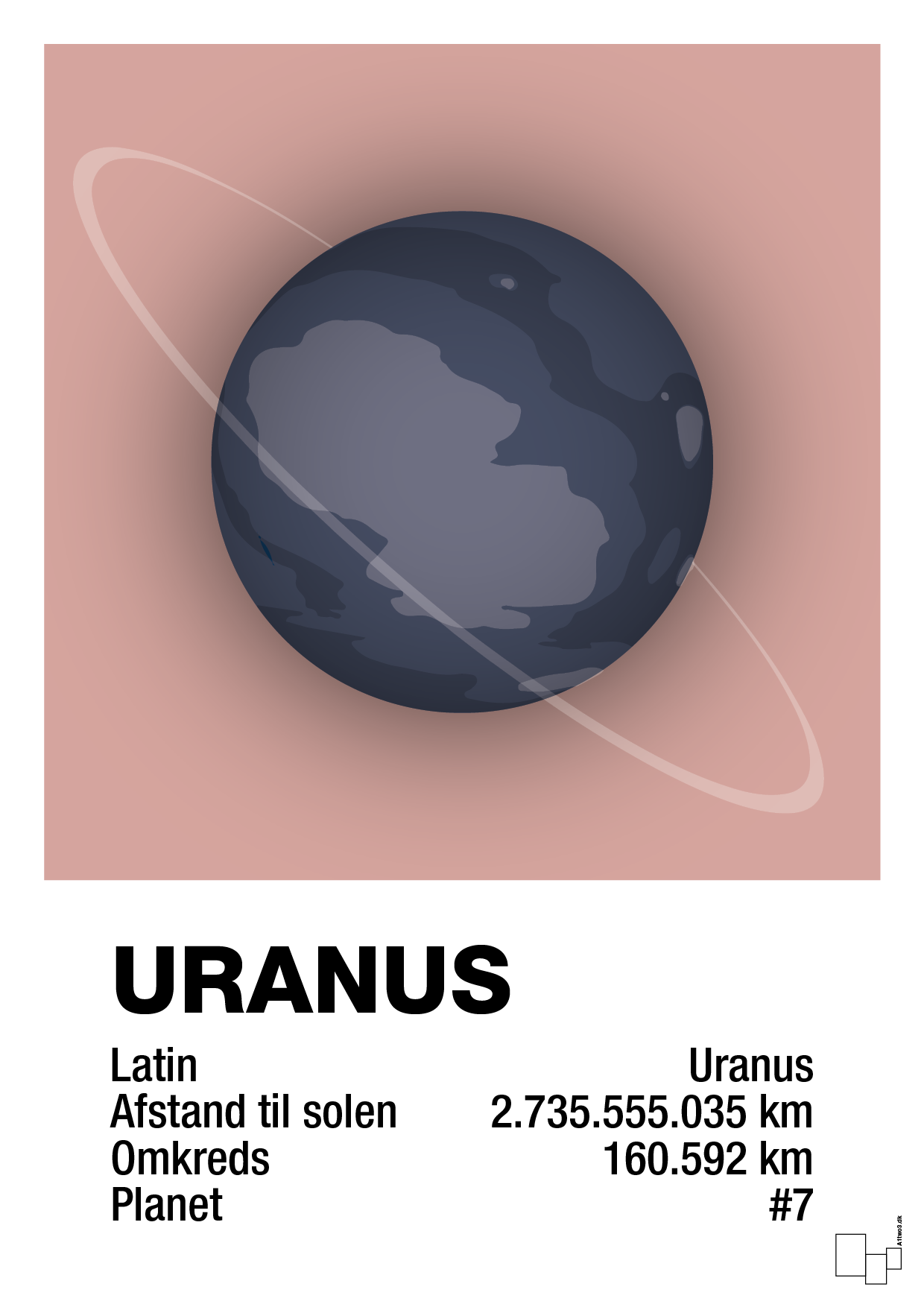plakat: uranus - bubble shell-Universet-A1two3
