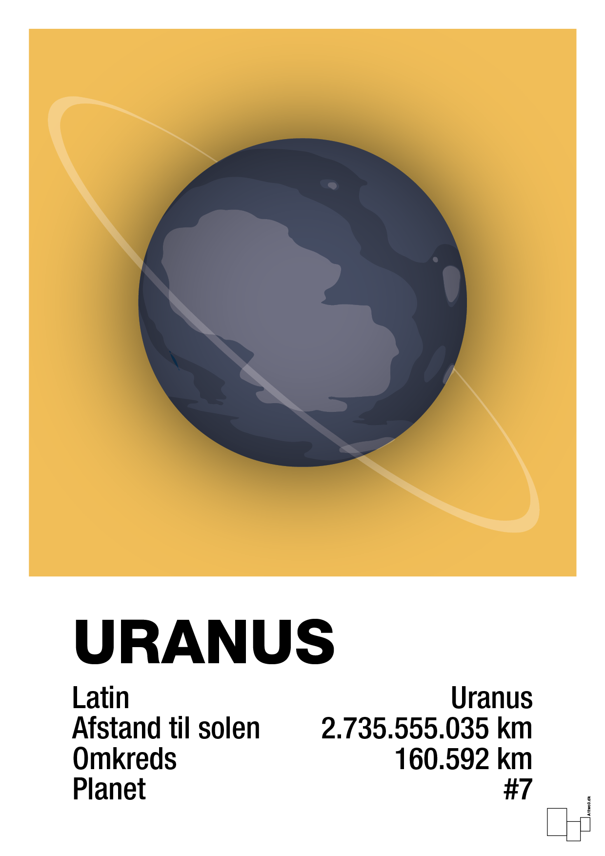 plakat: uranus - honeycomb-Universet-A1two3