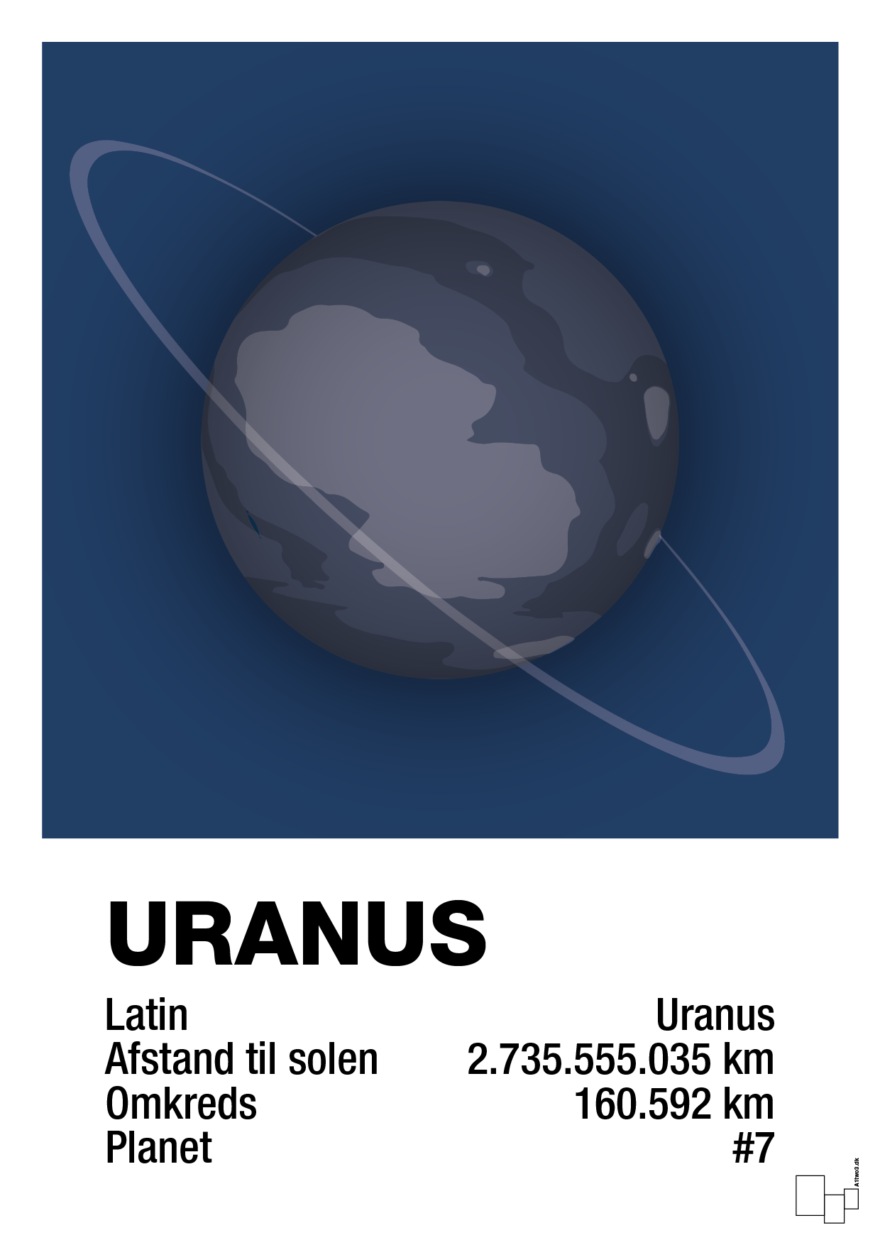 plakat: uranus - lapis blue-Universet-A1two3