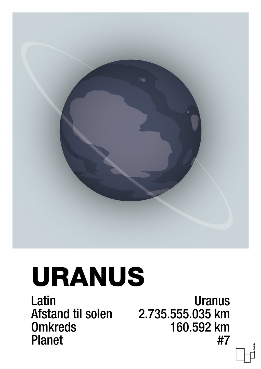 plakat: uranus - light drizzle-Universet-A1two3