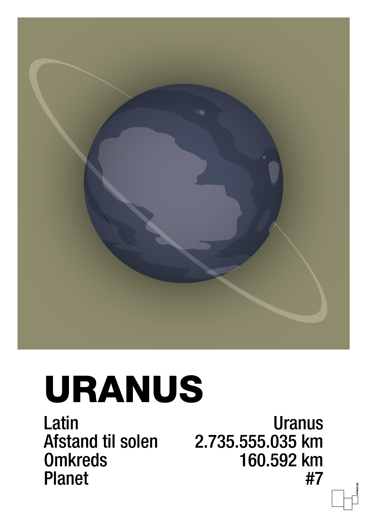 plakat: uranus - misty forrest-Universet-A1two3