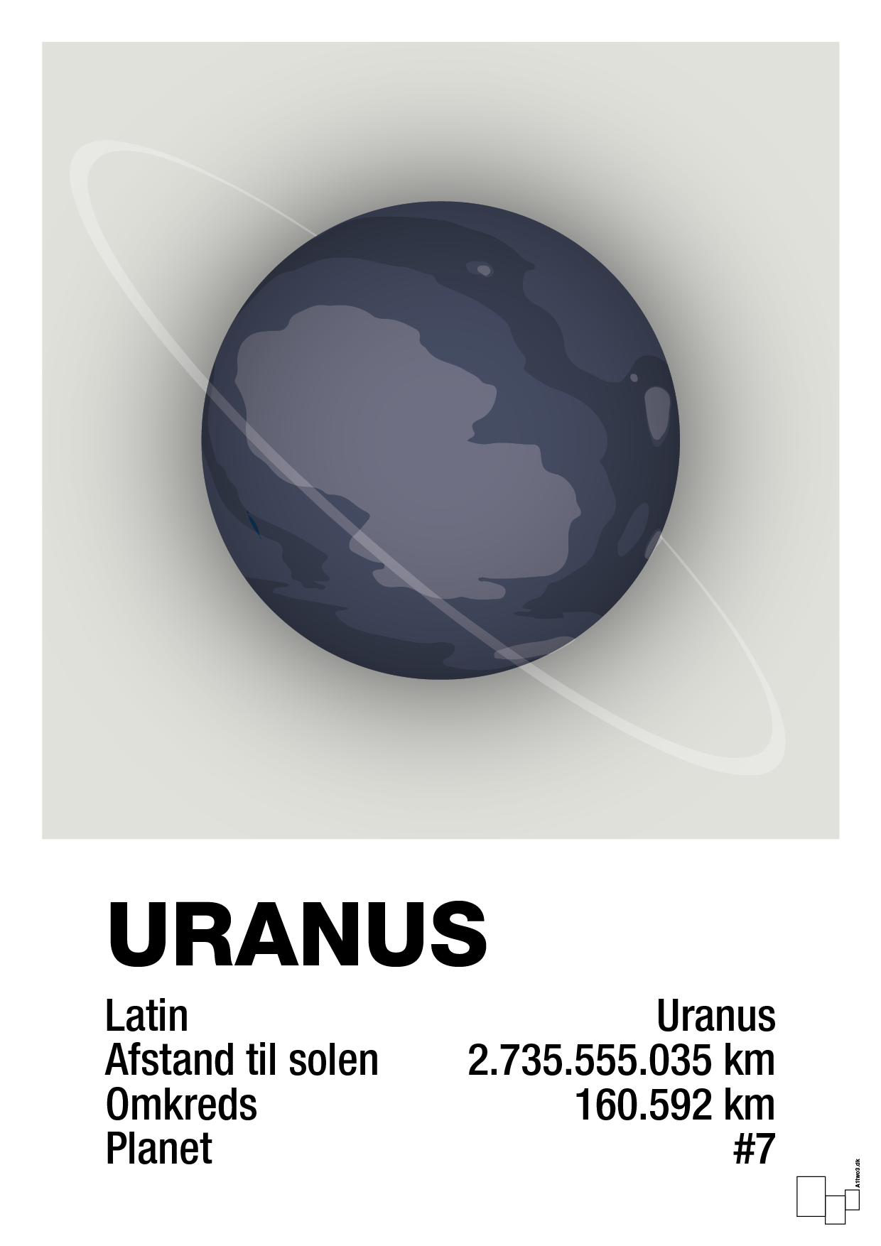 plakat: uranus - painters white-Universet-A1two3