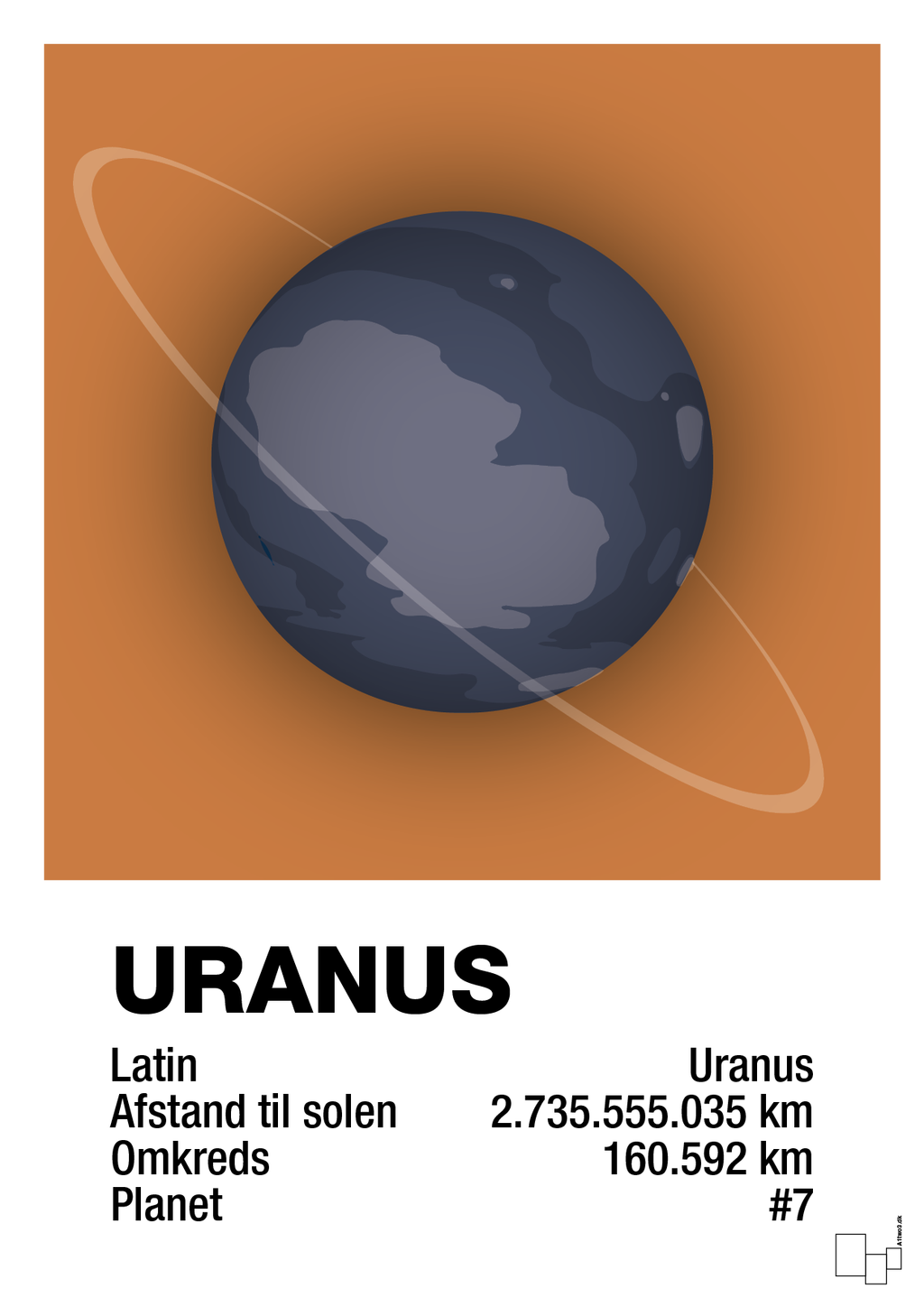 plakat: uranus - rumba orange-Universet-A1two3