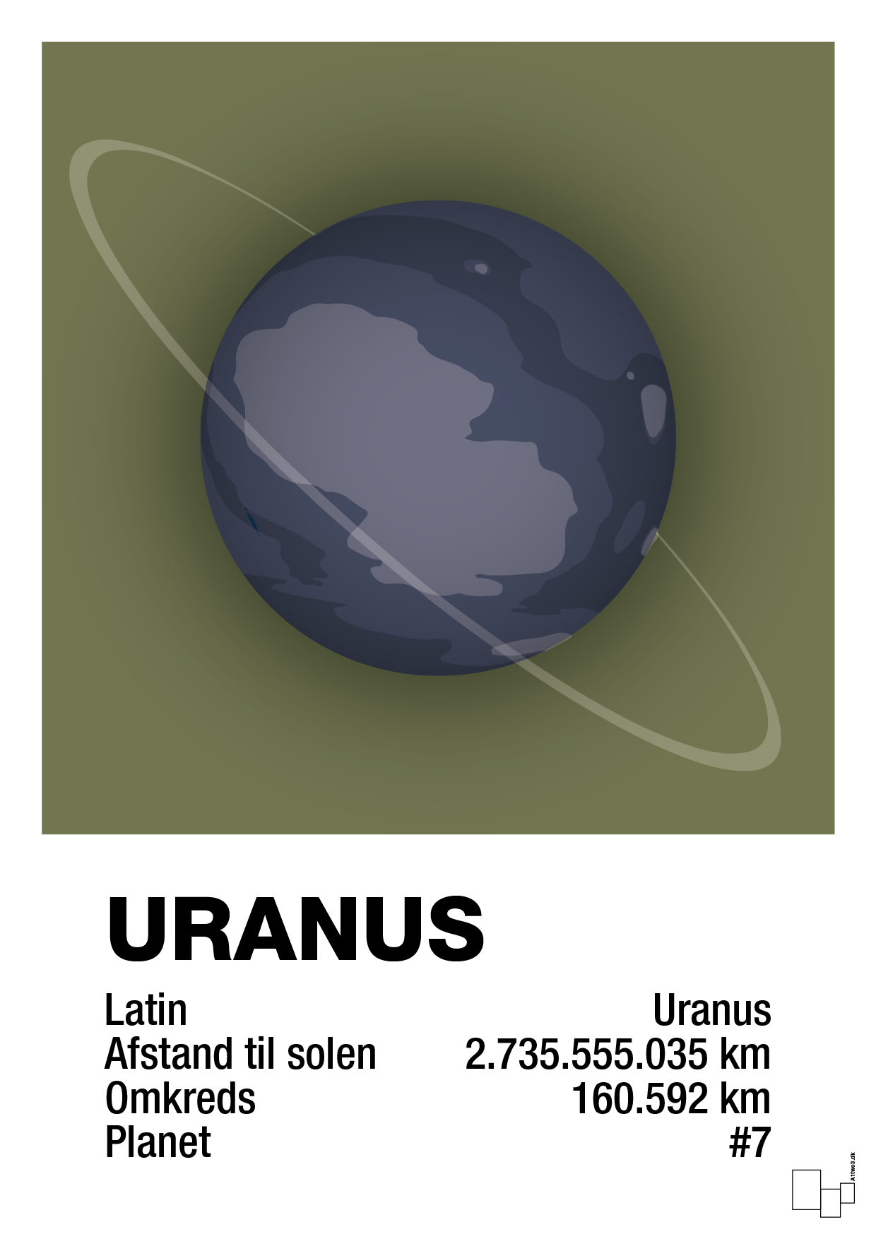 plakat: uranus - secret meadow-Universet-A1two3