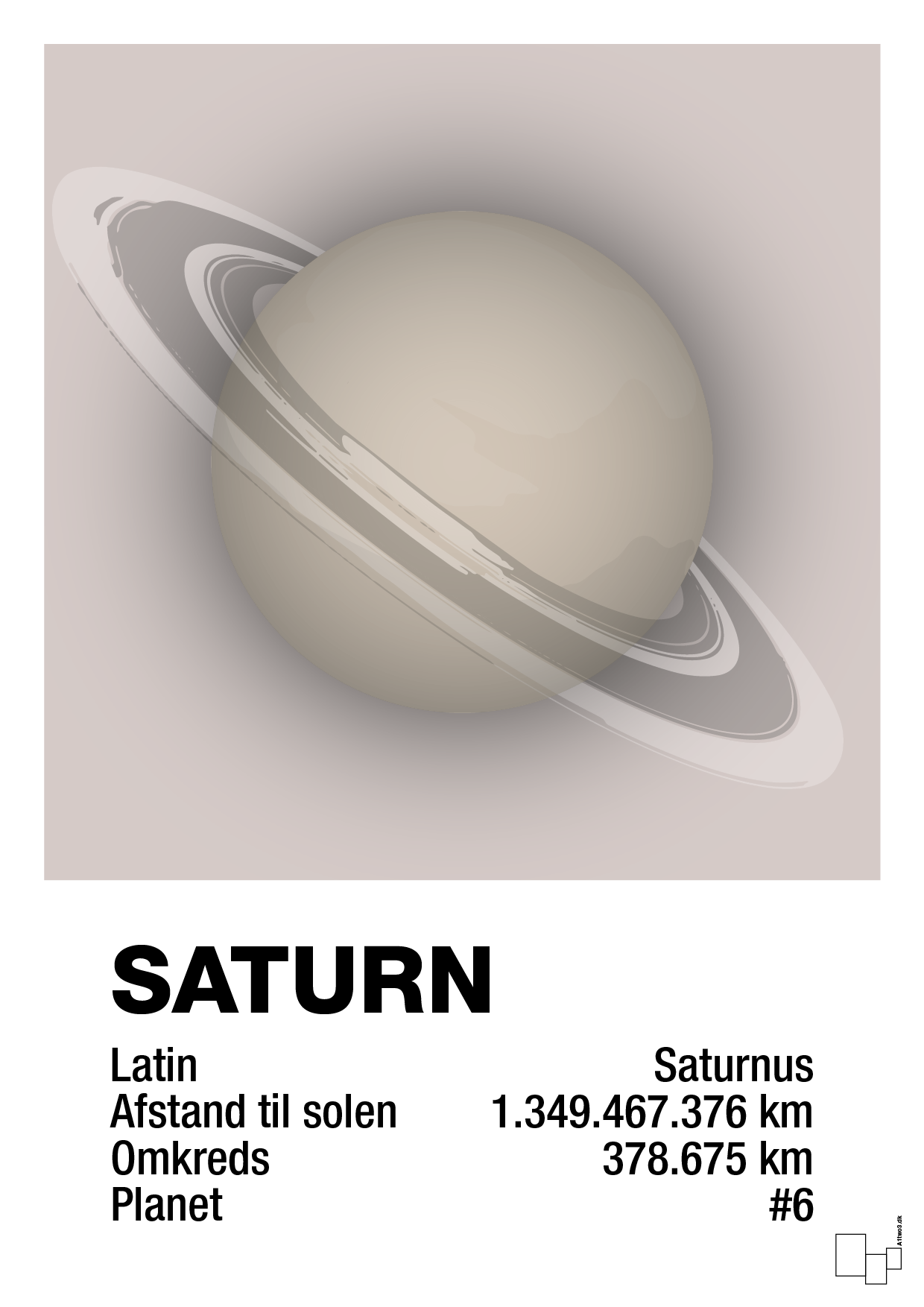 plakat: saturn - broken beige-Universet-A1two3