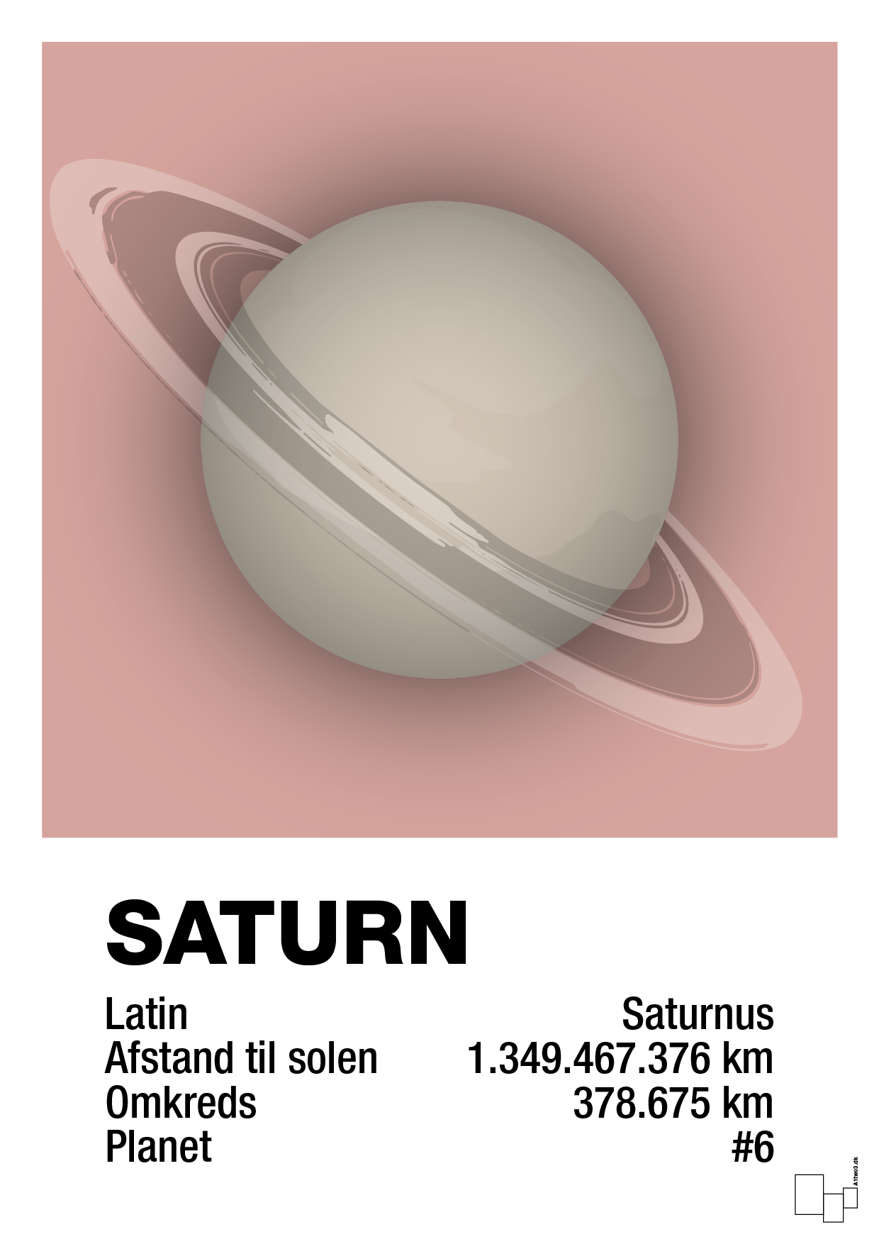 plakat: saturn - bubble shell-Universet-A1two3