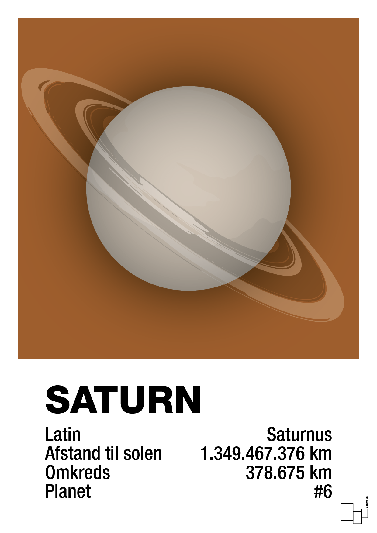 plakat: saturn - cognac-Universet-A1two3