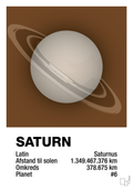 plakat: saturn - dark brown-Universet-A1two3
