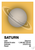 plakat: saturn - honeycomb-Universet-A1two3