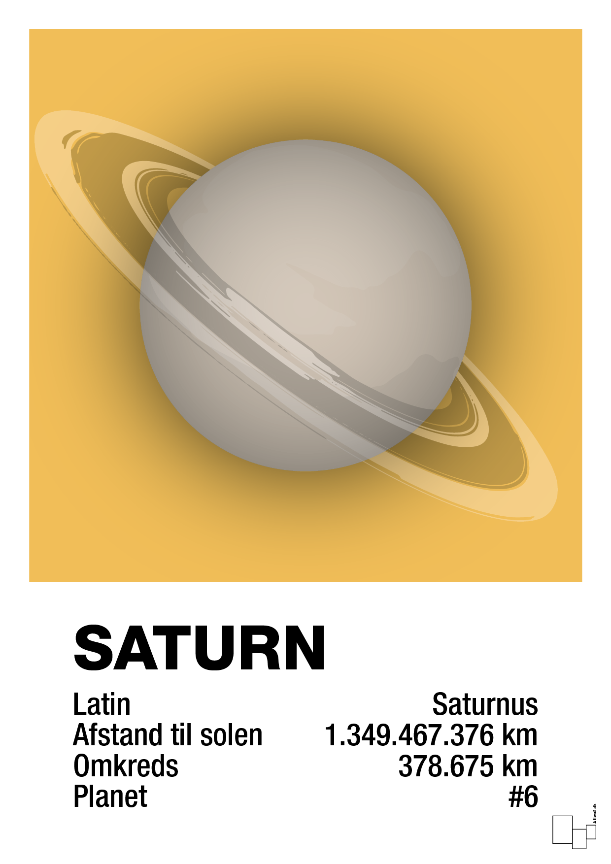 plakat: saturn - honeycomb-Universet-A1two3