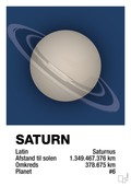plakat: saturn - lapis blue-Universet-A1two3