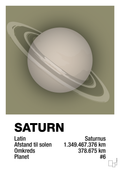 plakat: saturn - misty forrest-Universet-A1two3