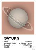 plakat: saturn - powder-Universet-A1two3