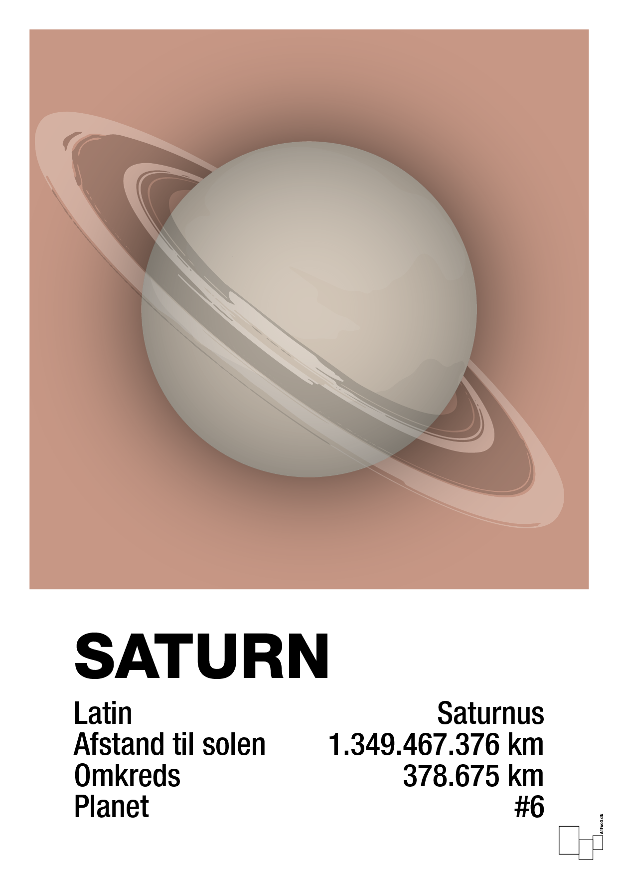 plakat: saturn - powder-Universet-A1two3