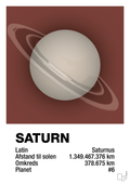 plakat: saturn - red pepper-Universet-A1two3