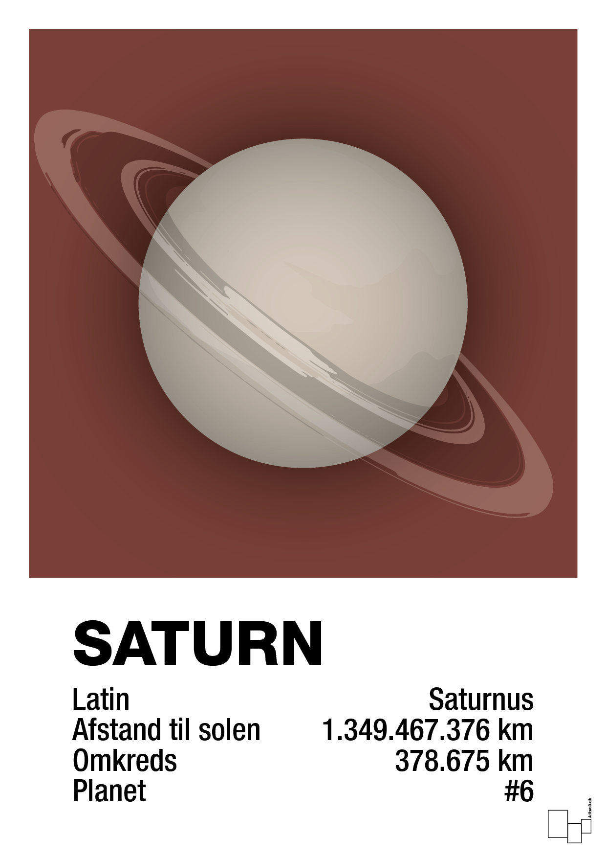 plakat: saturn - red pepper-Universet-A1two3