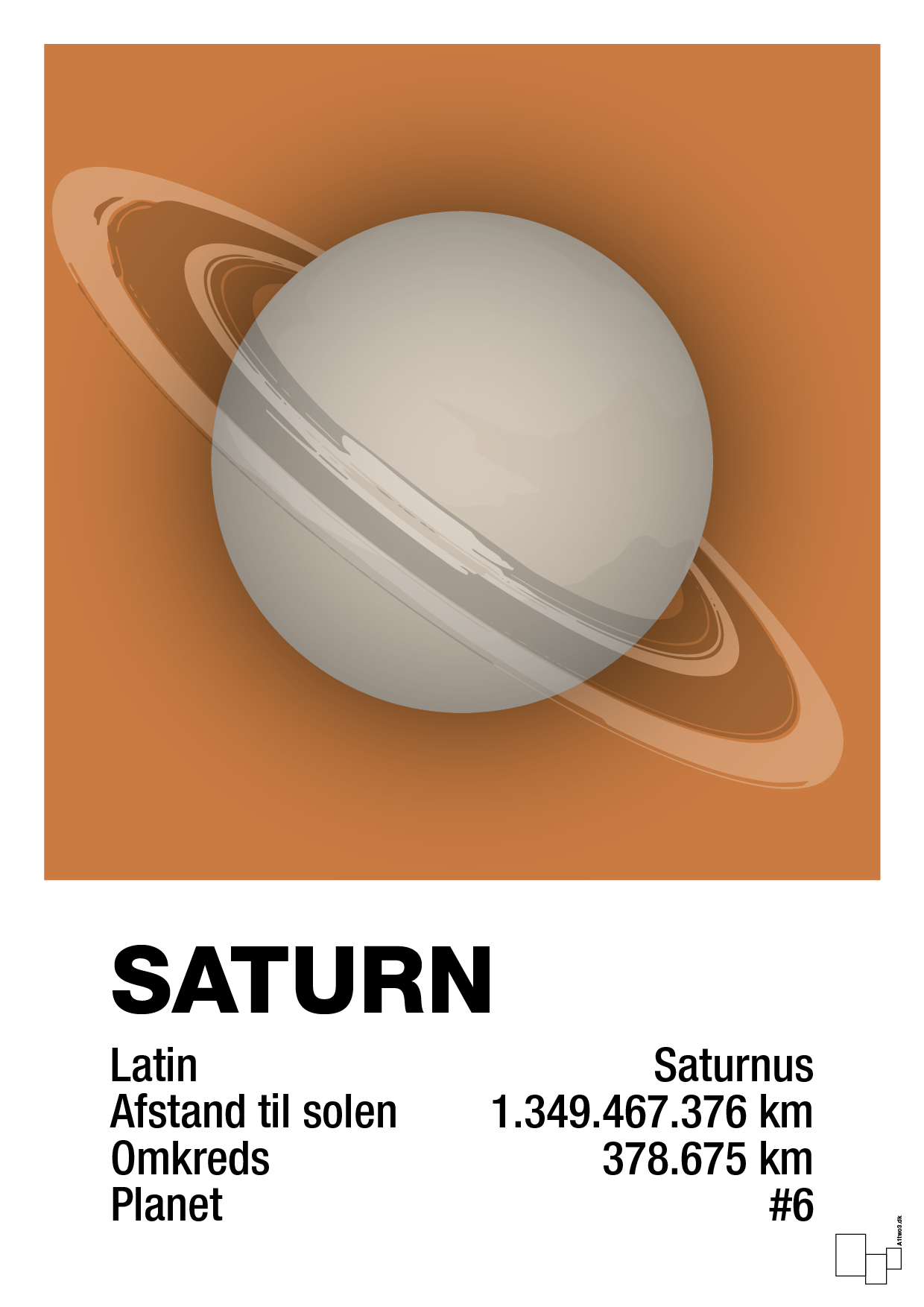 plakat: saturn - rumba orange-Universet-A1two3