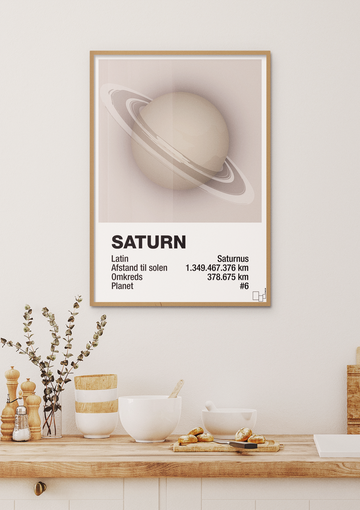 plakat: saturn - creamy mushroom-Universet-A1two3