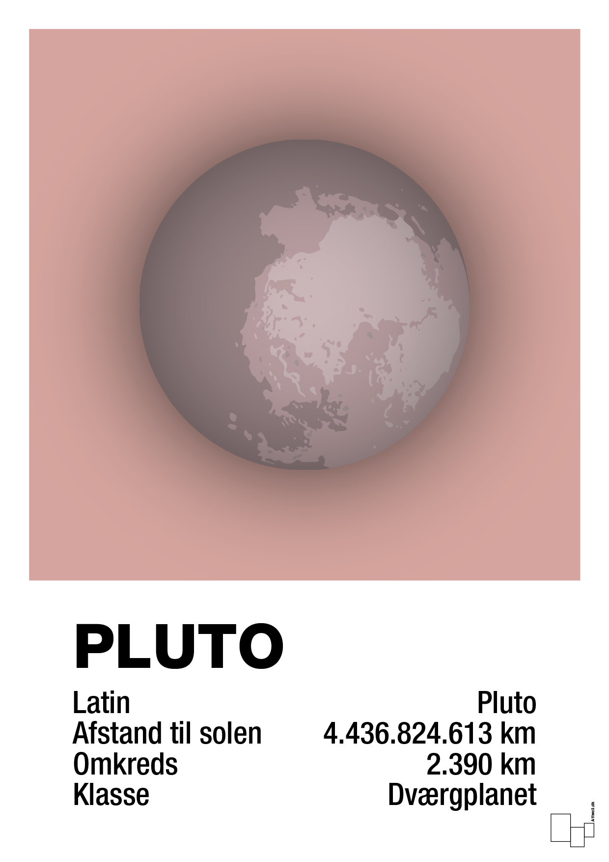plakat: pluto - bubble shell-Universet-A1two3