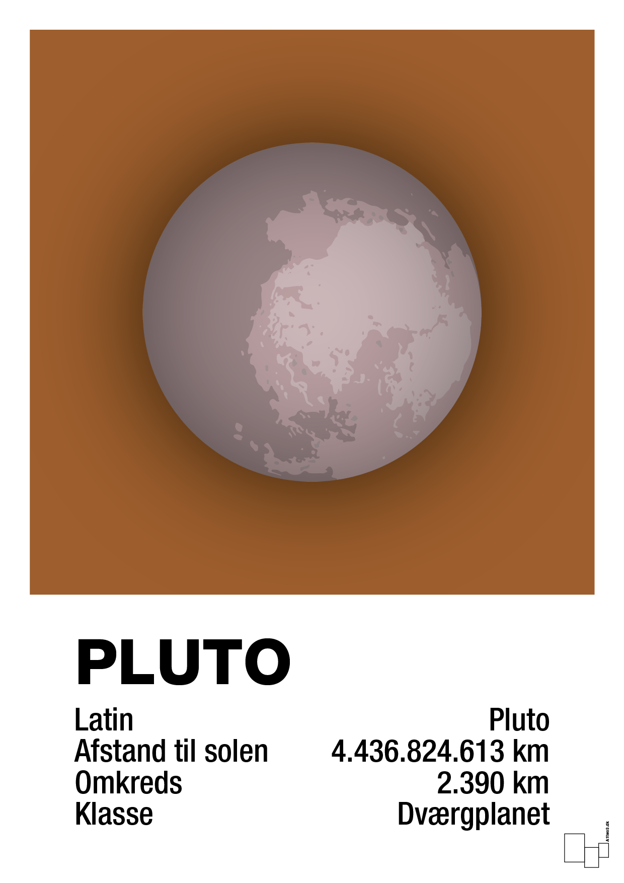 plakat: pluto - cognac-Universet-A1two3