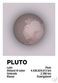 plakat: pluto - dusty lilac-Universet-A1two3