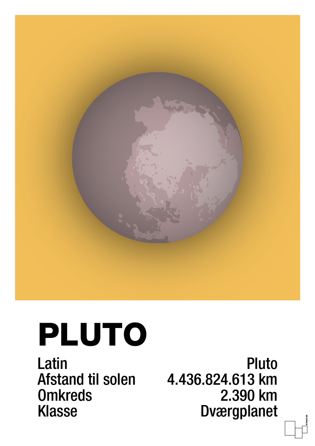 plakat: pluto - honeycomb-Universet-A1two3