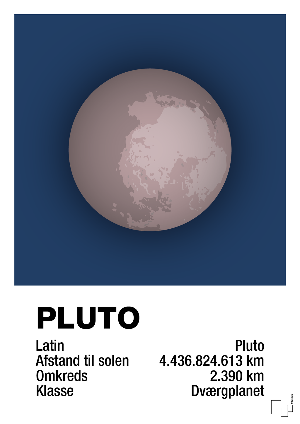 plakat: pluto - lapis blue-Universet-A1two3