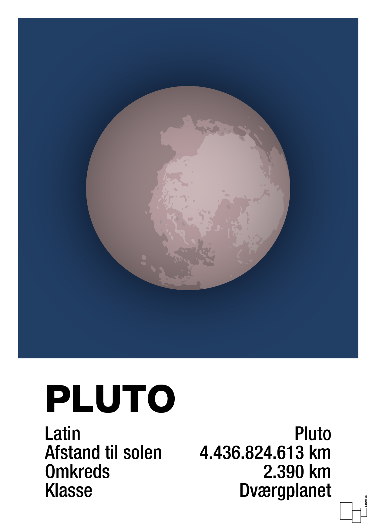 plakat: pluto - lapis blue-Universet-A1two3