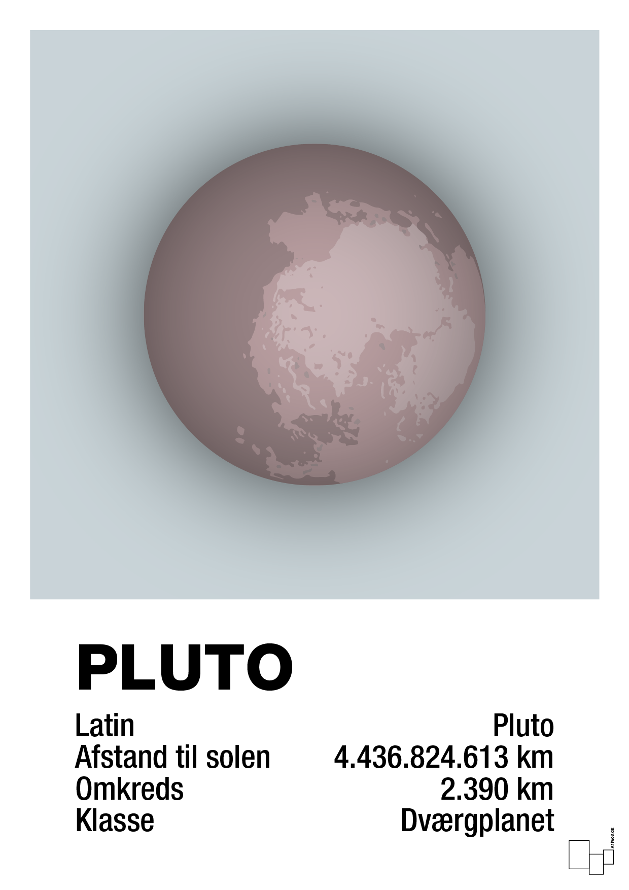 plakat: pluto - light drizzle-Universet-A1two3