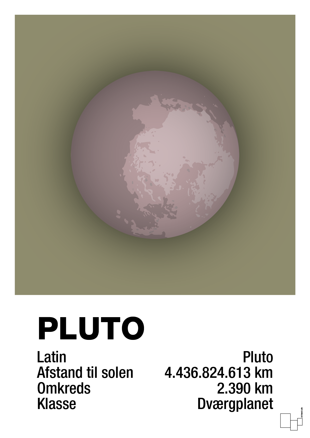 plakat: pluto - misty forrest-Universet-A1two3
