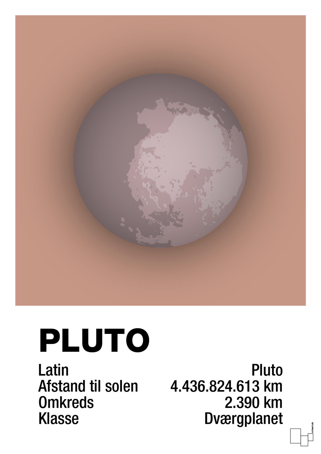 plakat: pluto - powder-Universet-A1two3