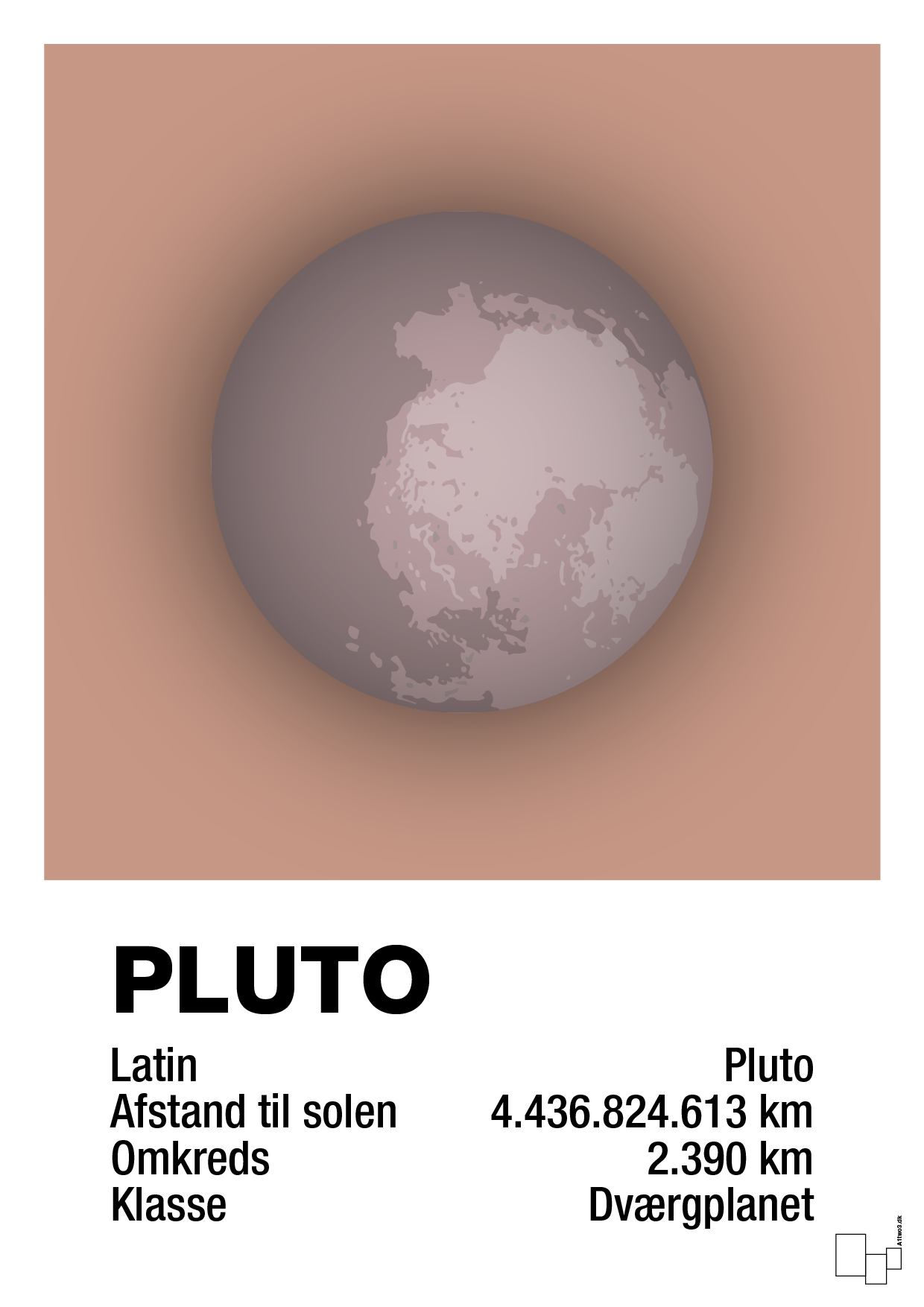 plakat: pluto - powder-Universet-A1two3