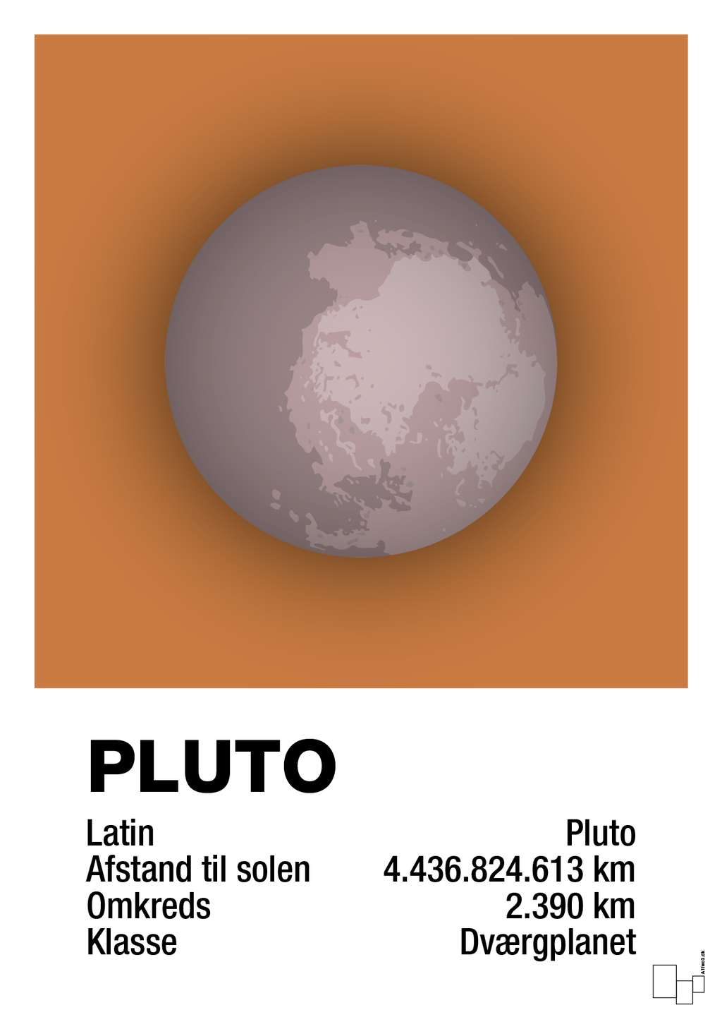 plakat: pluto - rumba orange-Universet-A1two3