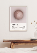 plakat: pluto - light rose-Universet-A1two3