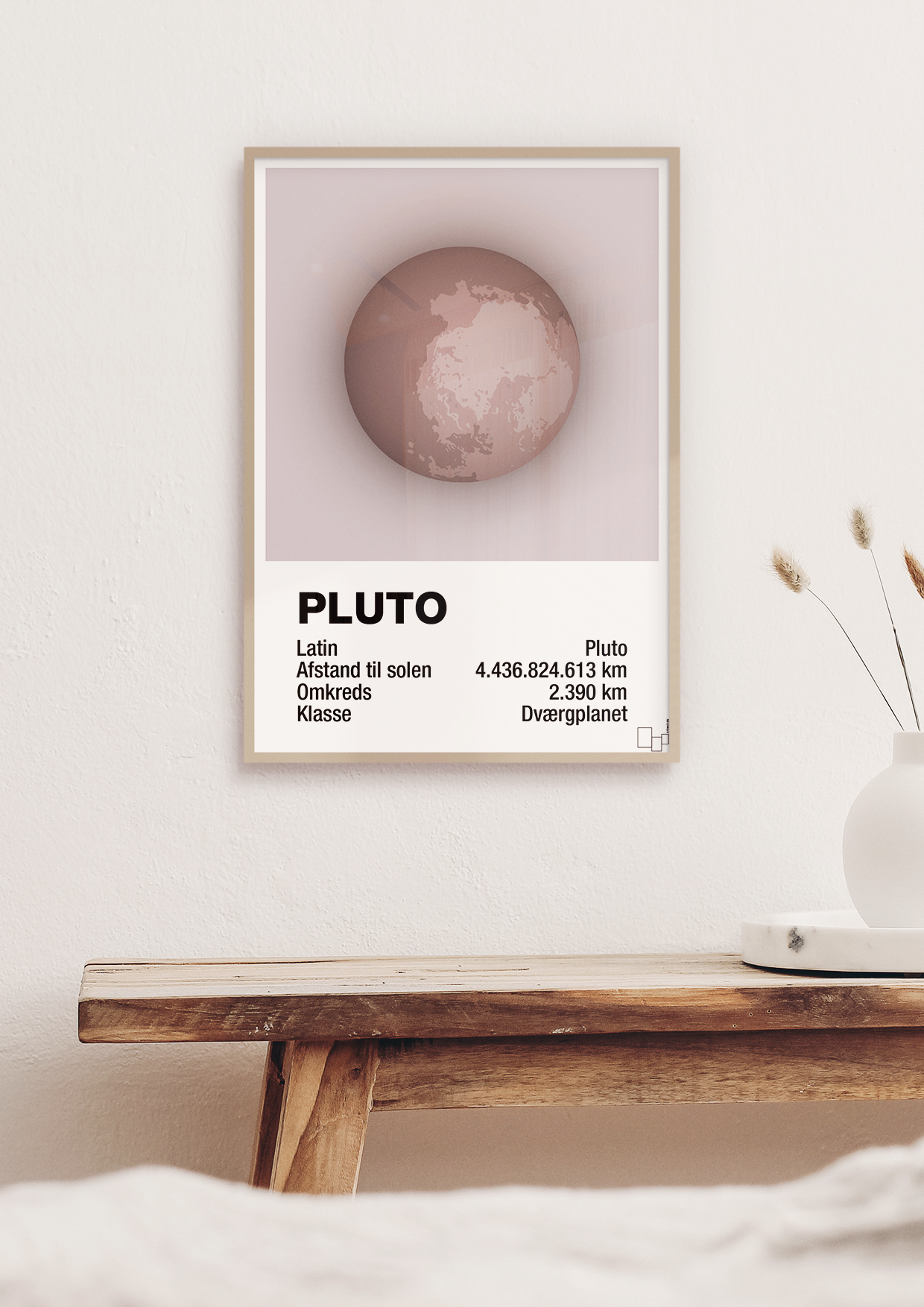 plakat: pluto - light rose-Universet-A1two3