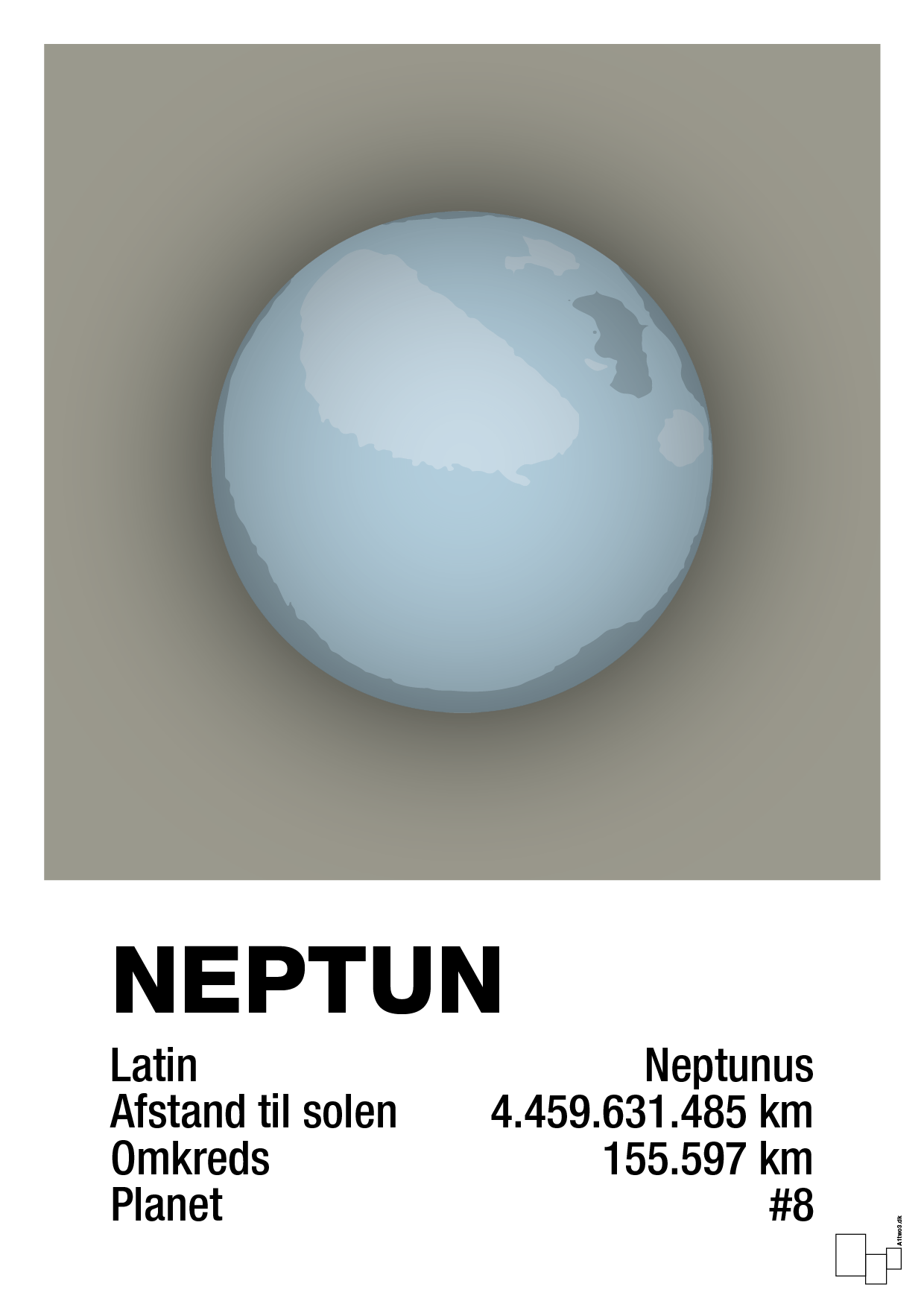 plakat: neptun - battleship gray-Universet-A1two3